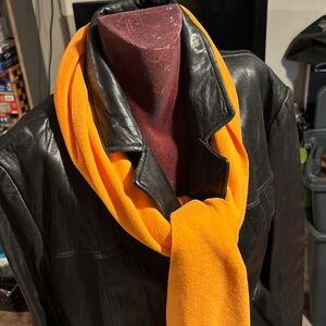 Vintage Harve  Benard Mid-length Black Leather Jacket Size XL